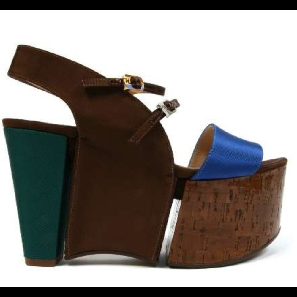 Fendi Ff Platforms Color Block Flatform Spring Tr… - image 2